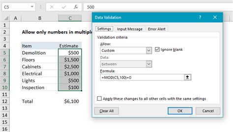 data validation excel formula|Data Validation in Excel: A Complete Guideline.